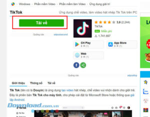 cài đặt TikTok